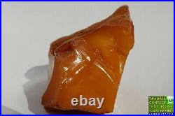 Old Baltic Natural Amber Stone 63 Grams Collectible Egg Yolk Colour Amber Stone