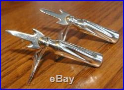 Old GNRY Great Northern Railroad Dining Car Silver corn cob holders