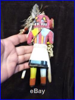 Old Hand Carved Wood Wooden Native American Indian Kachina Doll Statue Man Art