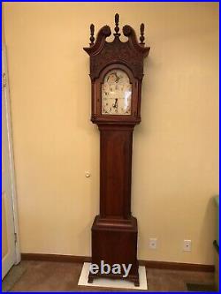 Old Henry Ford Museum Grandfather Clock Tall Case Chippendale Copy not antique