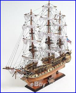 Old Ironsides WOOD SHIP 29 Display Model USS Constitution Collectable Warship