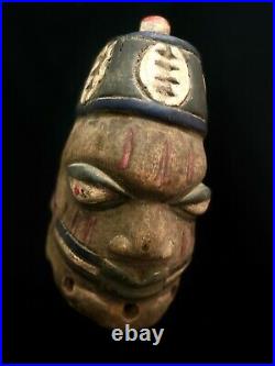 Old Makonde LIPIKO Helmet Mask Tanzania AFRICAN MASK (1142)