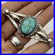 Old-Navajo-Handwrought-Stamped-Sterling-Silver-Natural-Turquoise-Pin-Brooch-01-zhig