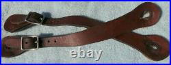 Old Rusted Antique Iron Horse Cowboy Spurs with Straps Original Heel Chains