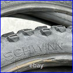Old School BMX Tires Schwinn Scrambler BX 20 in 2.125 Knobby S2 OG 80s Pair