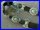 Old-Southwestern-Native-American-Turquoise-Cluster-Sterling-Silver-Concho-Belt-01-fho
