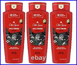 Old Spice Wild Collection Wolfthorn Scent Body Wash 16 Fl Oz Pack of 3