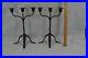 Old-period-primitive-candle-sticks-holder-forged-iron-3-cups-pair-match-19th-c-01-tbg