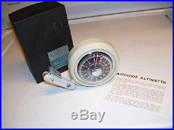 Original vintage 1950s Auto altimeter gauge barometer nos altitude part old car