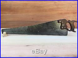 PREMIUM Quality SHARP! Antique CLOSE & YOULE RIP SAW Vintage Old Hand Tool #274