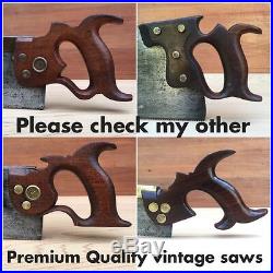 PREMIUM Quality SHARP! Antique SLACK SELLARS 10pt SAW Vintage Old Hand Tool #277
