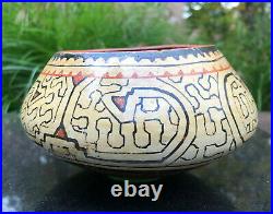 Peru Peruvian Old Shipibo Polychrome Pottery Painted Olla