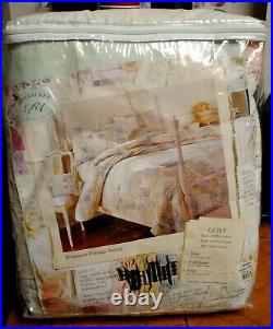 Rachel Ashwell Quilt King Size POSTAGE STAMP Patchwork NEW OLD STOCK