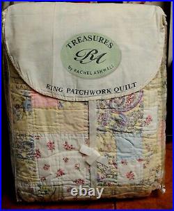 Rachel Ashwell Quilt King Size POSTAGE STAMP Patchwork NEW OLD STOCK