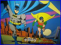 Rare 1978 Batman and Robin Poster New Haven Wall Clock Old DC Comics, 30 TALL