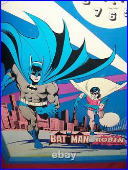 Rare 1978 Batman and Robin Poster New Haven Wall Clock Old DC Comics Collectible