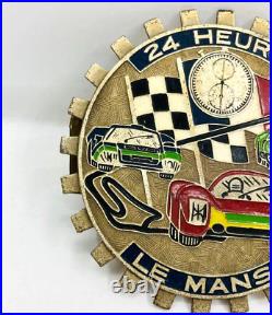 Rare LE MANS 24 HEURES Emblem Badge 7.4 in / 19 cm Endurance Race Rally Old