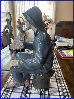 Rare Nao/lladro Large Old Fisherman/sailor With Pipe- Excellent/mint