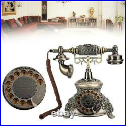 Retro Rotary Landline Phone Vintage Turntable Dial Telephone Old Fashioned Phone