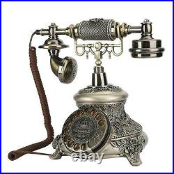 Retro Rotary Landline Phone Vintage Turntable Dial Telephone Old Fashioned Phone
