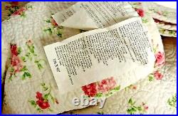 Rosebuds King Size Quilt Americana Home New Old Stock