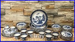 Royal Doulton Booths Real Old Willow Dinnerware Set Of 58Pcs Majestic Collection
