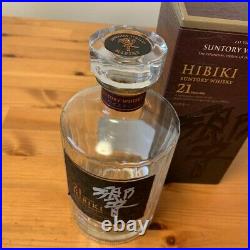 Suntory HIBIKI 21 Years Old 700ml Empty Bottle with Box from Japan Limited F/S