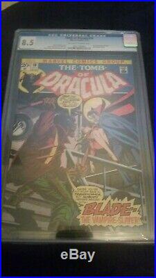 Tomb Of Dracula 10 CGC 8.5 1st Appearance Blade White/OW pages Old Label Marvel