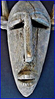 VERY OLD MARKA MASK from MALI Hard-used and worn EXCELLENT Boston Primitive