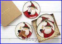 Vietri Old St. Nick Holiday Collection Italian Serveware Sets Cocktail Plates
