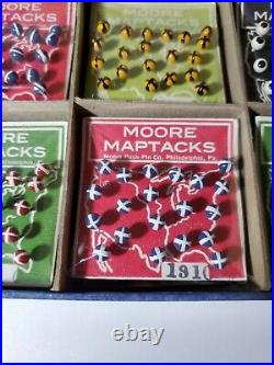 Vintage Moore Map Tacks New Old Stock Full Store Display Philadelphia, PA. RARE