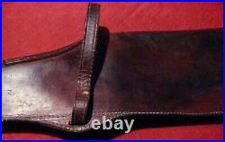 Vintage Old Antique Valuable Brown Leather Rifle Scabbard
