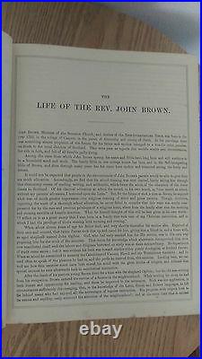 Vintage Old Family Holy Bible Numerous and Illustrations 1877 by Rev. John Brown