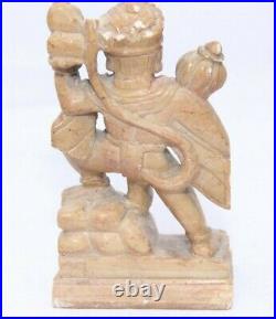 Vintage Old Marble Stone Hand Carved Monkey God Hanuman Figure / Statue S2