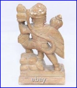 Vintage Old Marble Stone Hand Carved Monkey God Hanuman Figure / Statue S2