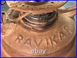 Vintage Old Rustic Iron No 200 Kerosene Baby Lantern Lamp With Glass Decorative
