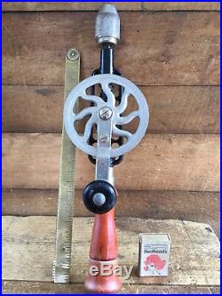 Vintage SOGARD USA Eggbeater DRILL Old Antique Hand Boring Brace Tool #162