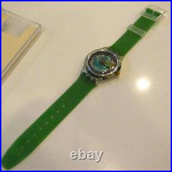Vintage SWATCH Watch Time to Move SAK102 1992 AUTOMATIC NEON New Old Stock
