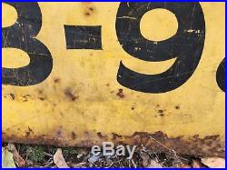 Vintage Yellow Cab Metal Sign 24x94 Soda Pepsi Old Gas Garage Store 266-17J